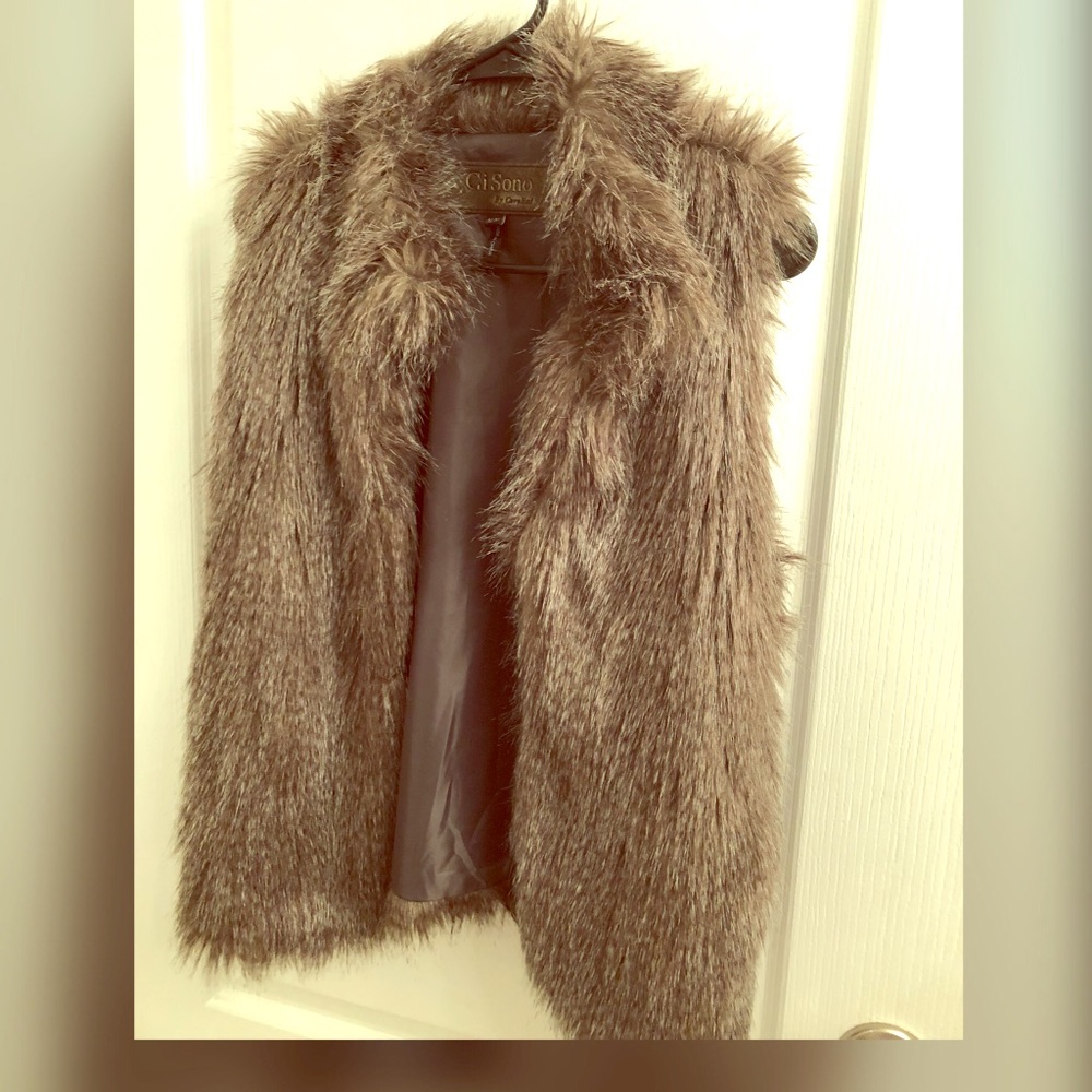 Ci Sono Faux Fur Vest